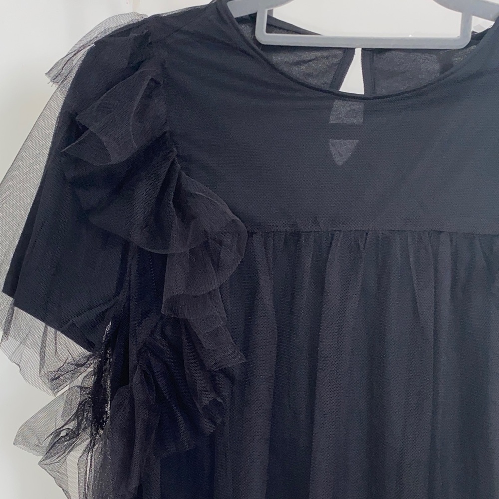 English Factory Black Ruffle Blouse - Picture 2 of 8